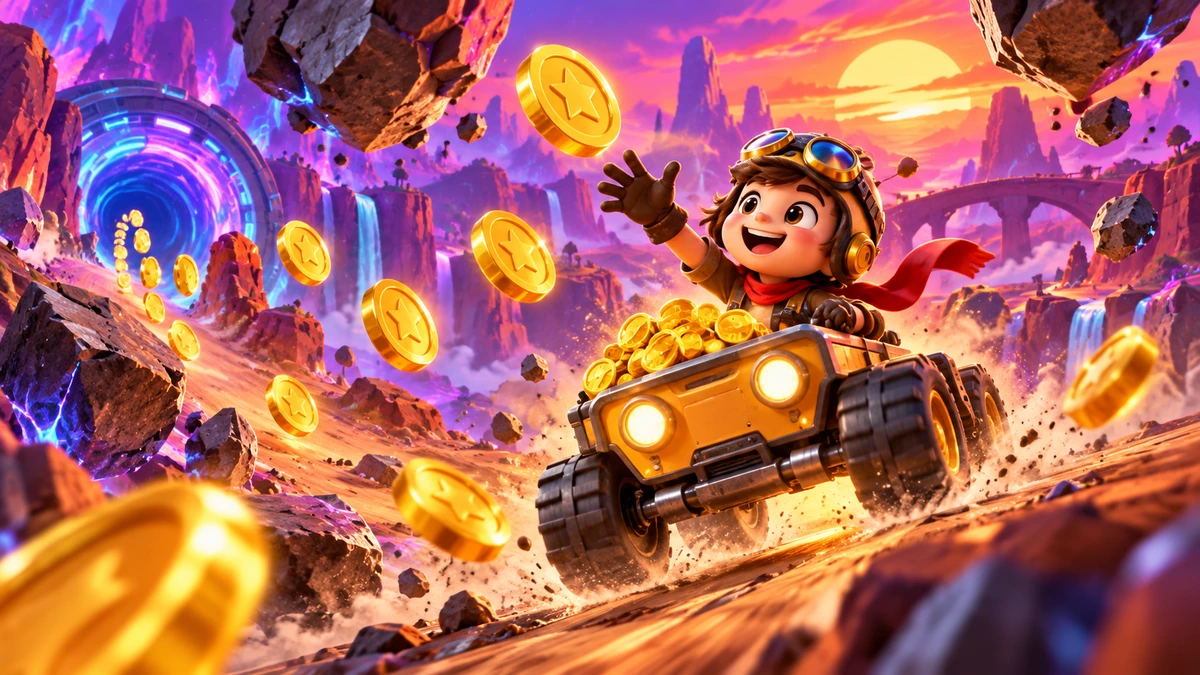 Canyon Coins — illustrated game cover